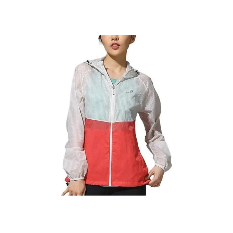 Rock Cloud Trench Coat Women's Coral Red/Pure White-1