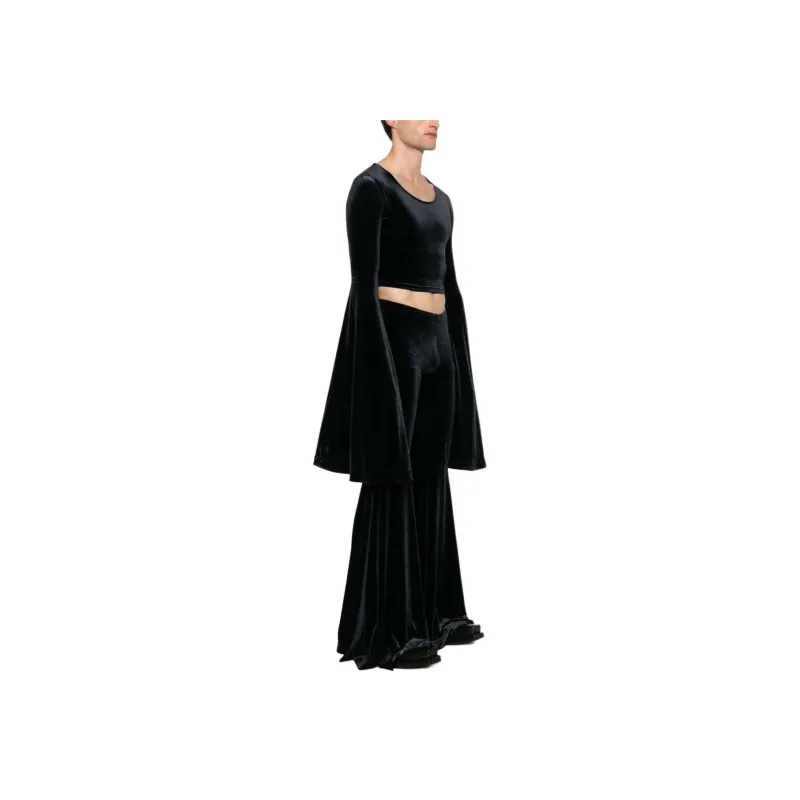 Vetements Velour Cropped Top-2