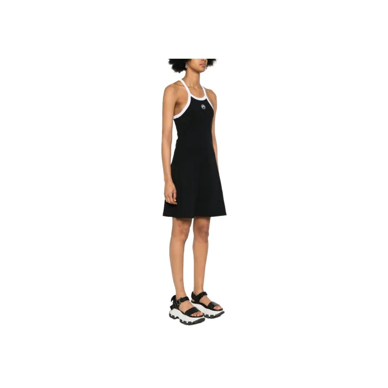 Marine Serre Crescent Moon embroidered Mini Dress-1