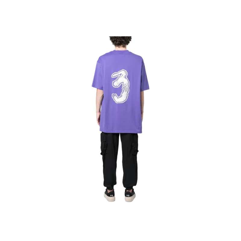 Y 3 Logo print Cotton T shirt-2