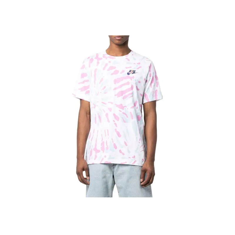 Nike Sportswear Men's Black Light Tie-Dye T-Shirt-4
