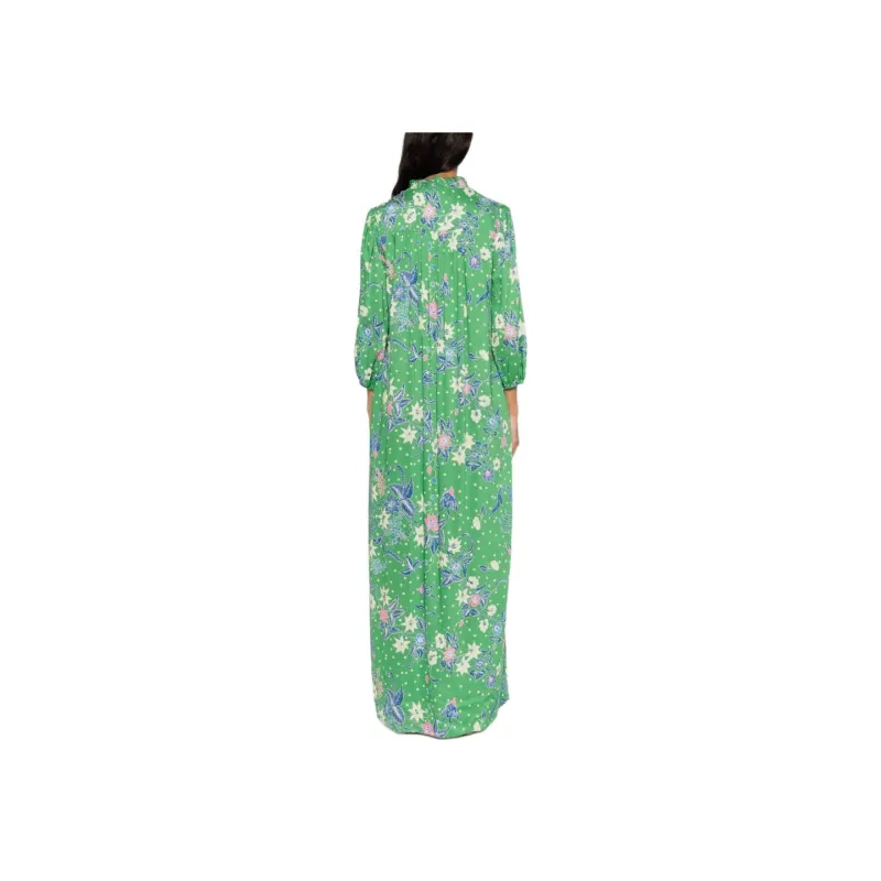 DVF Diane Von Furstenberg SS24 Long-Sleeved Dresses Women's Green-2
