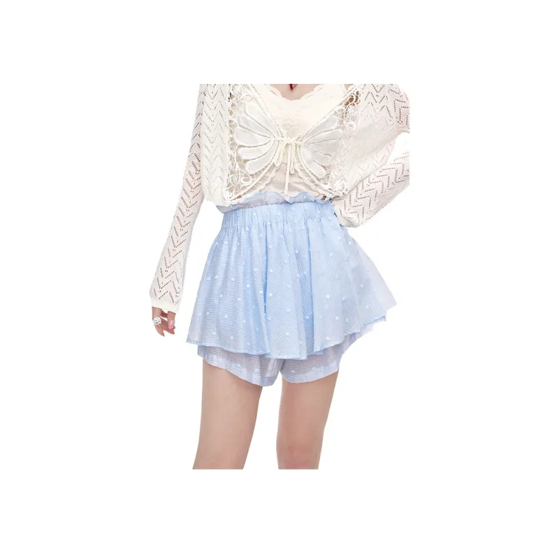 ELF SACK Casual Short Skirts Women's Refreshing Blue-0