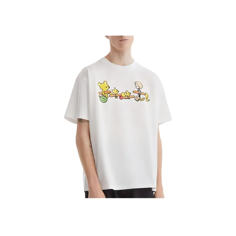 FENDI T Shirts Men White-3