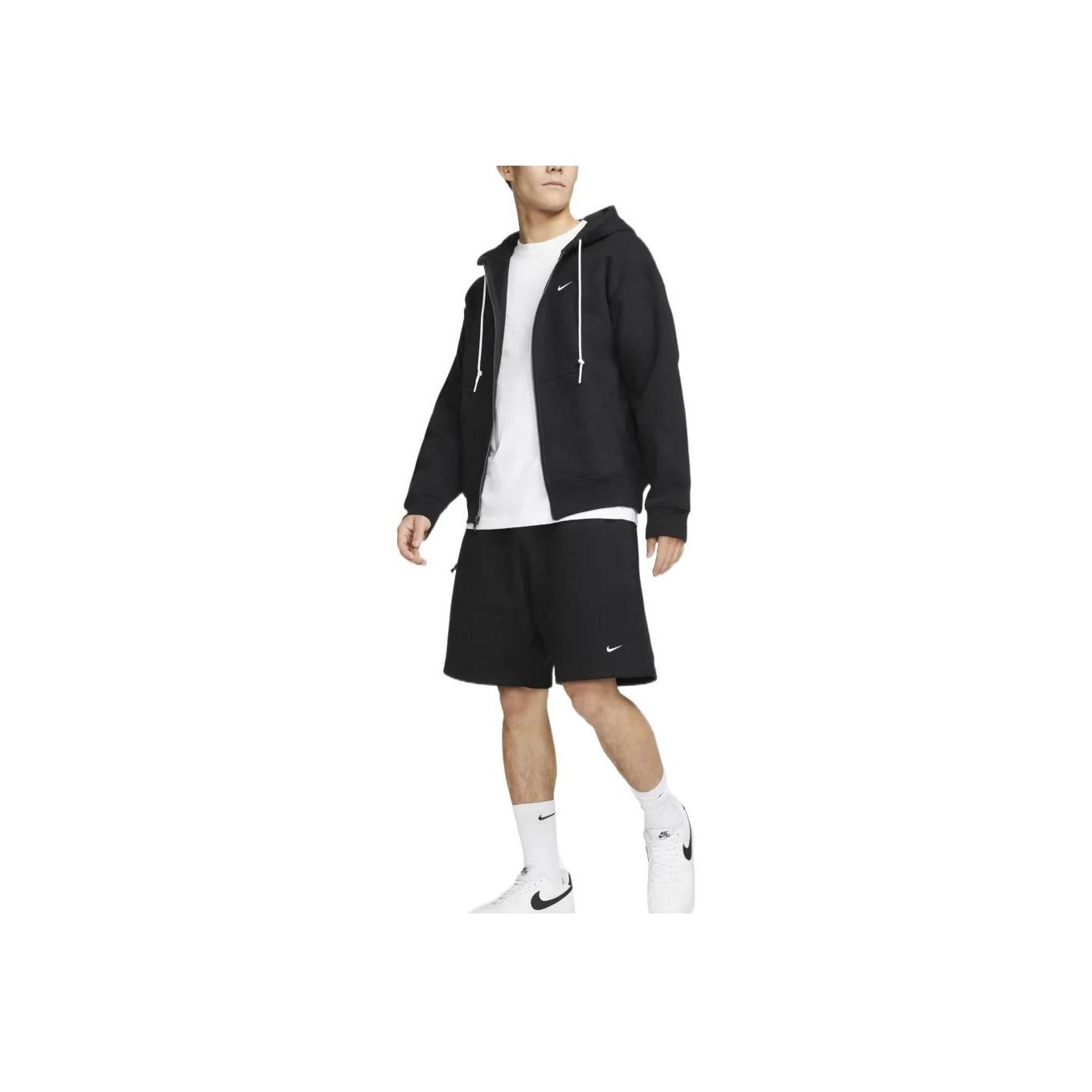 Nike Solo Swoosh Zip-Up Drawstring Hoodie - POIZON