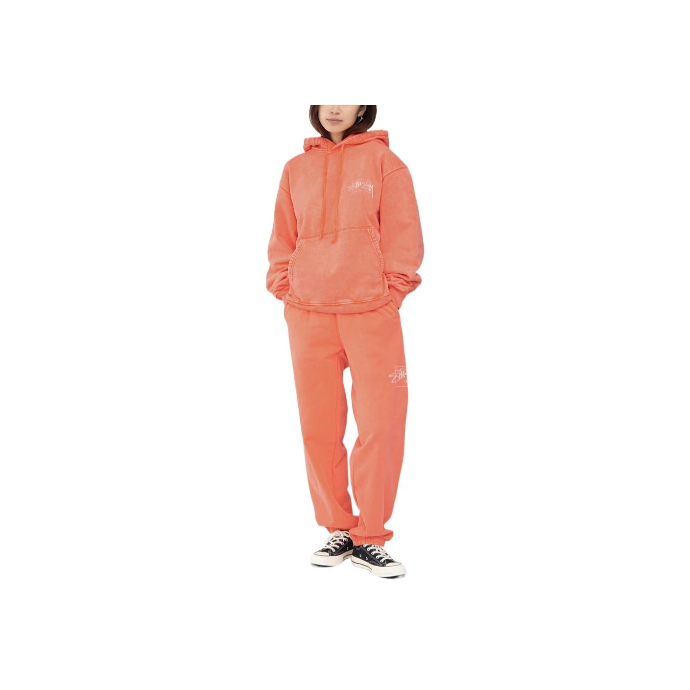 Stüssy stussy hoodie pink orange Stüssy stussy hoodie pink orange