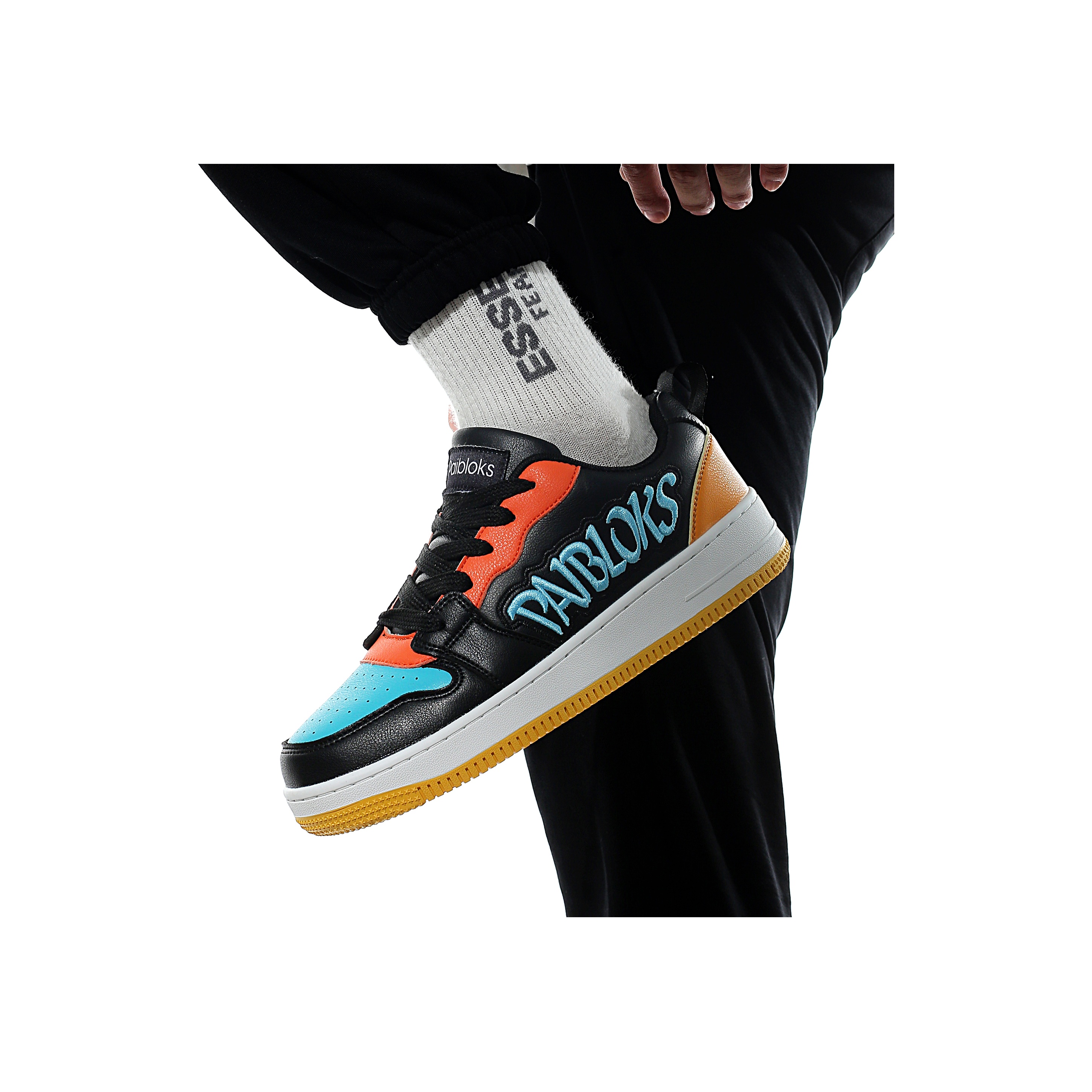 PAIBLOKS Skateboard Shoes Unisex Low-Top Mismatched 38 - POIZON