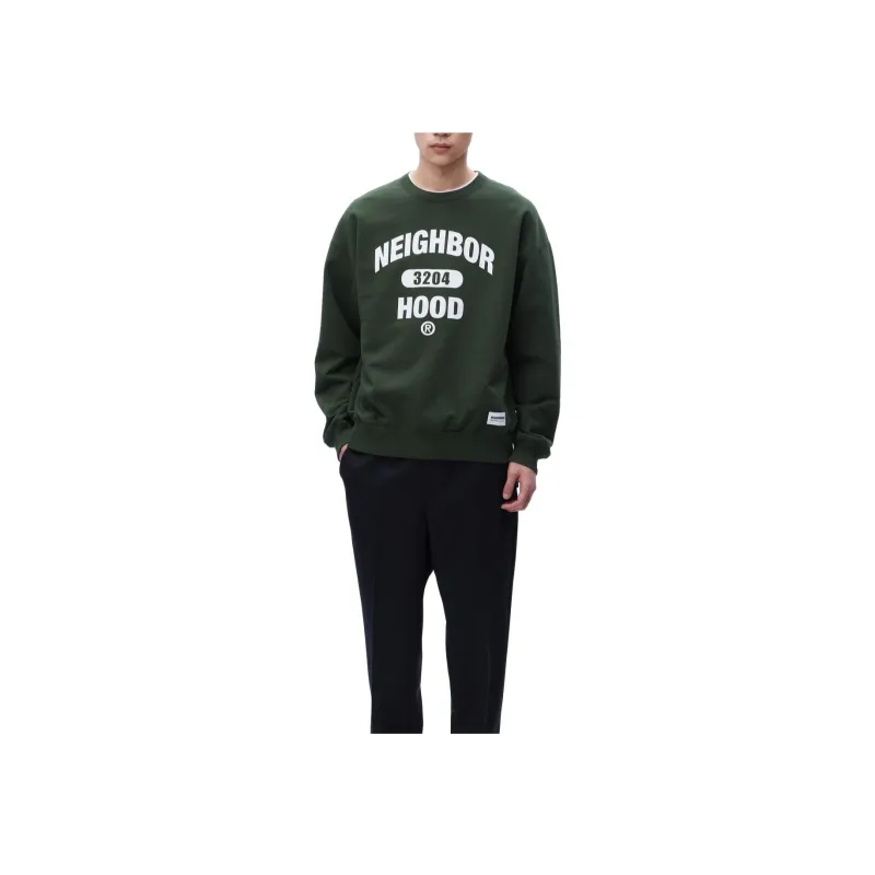NEIGHBORHOOD Logo print College Sweatshirt-2