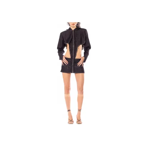 SAMI MIRO VINTAGE 블랙 블랙 여성 긴팔 원피스