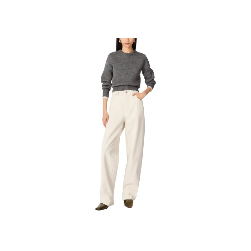 Bottega Veneta Turned Up Hem Wide Leg Jeans-0