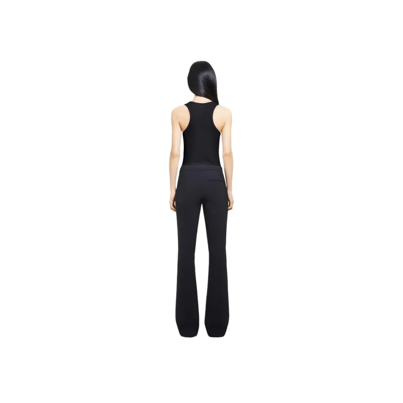COURREGES 90'S Logo Embroidered Ribbed Tank Top-2