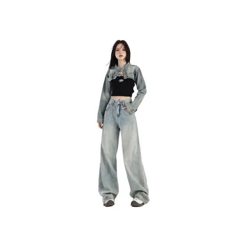 TLONELY1 라이트 블루 여성 청바지