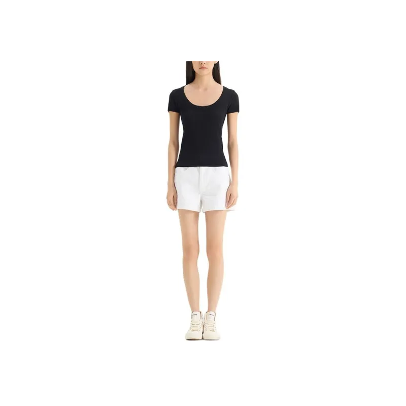 FRAME SS24 Denim Shorts Women's White-1