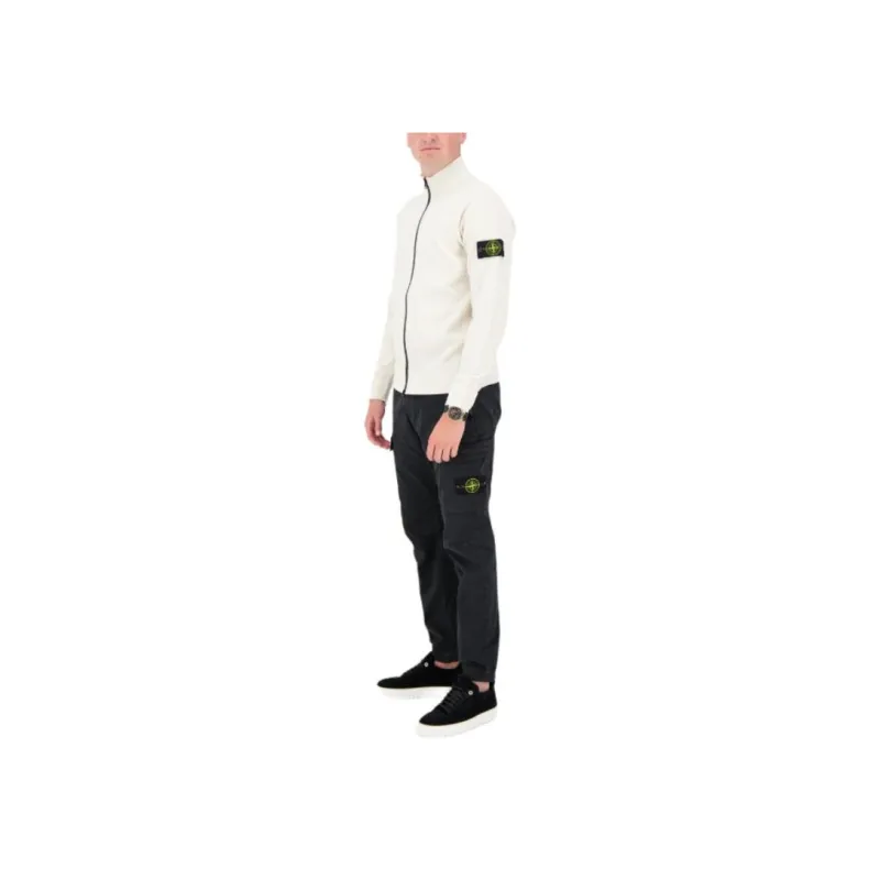 STONE ISLAND Logo Patch Zip Up Cardigan-4