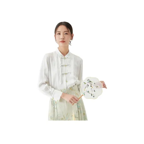 MIHUANG 화이트 여성 셔츠