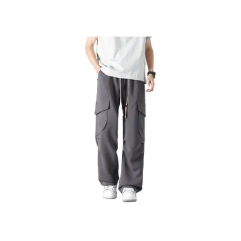 Fakeyoung Casual Pants Unisex Gray