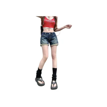 Kazakhstan Denim Shorts Women's Vintage Blue