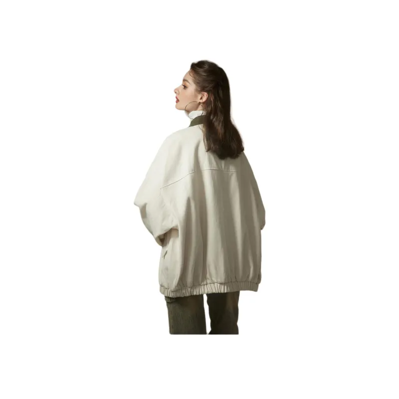 The Temptation Of The Muse Cropped Coat Women's Ecru-0