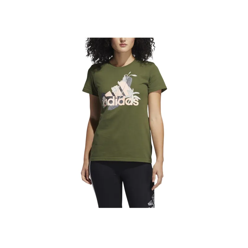Adidas T Shirts Women's Green-2