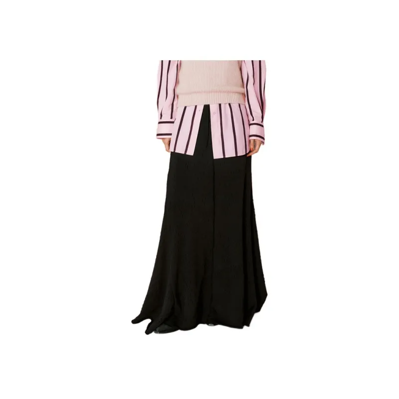 MOCO Casual Long Skirts Women's Charcoal Black-0