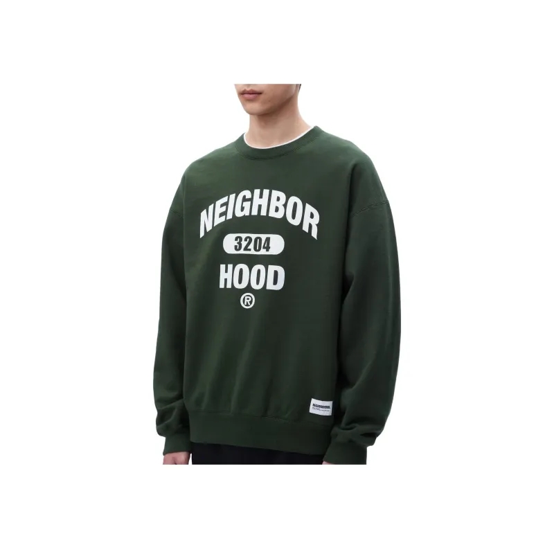 NEIGHBORHOOD Logo print College Sweatshirt-3