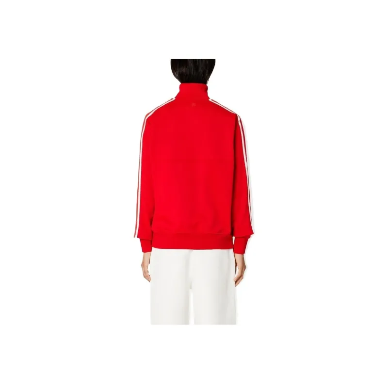 Ami Paris Striped Short zip Pullover Sweatshirt-1