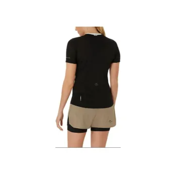Asics FUJITRAILSHORT SLEEVE TOP T Shirt Women's Oat/High Performance Black