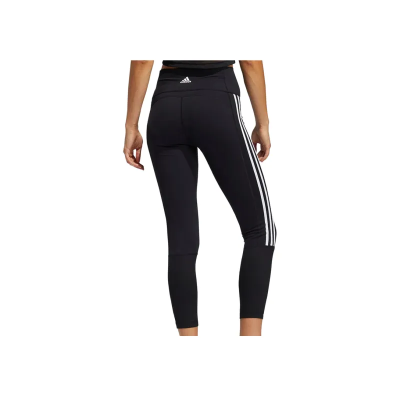 Adidas 3 STRIPES RIBBED 7/8 TIGHTS Athletic Trousers Women's Black/White-2