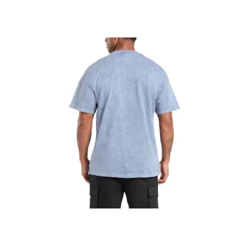 GYMSHARK Collegiate Shadow Washed T Shirt Men's Faded Blue