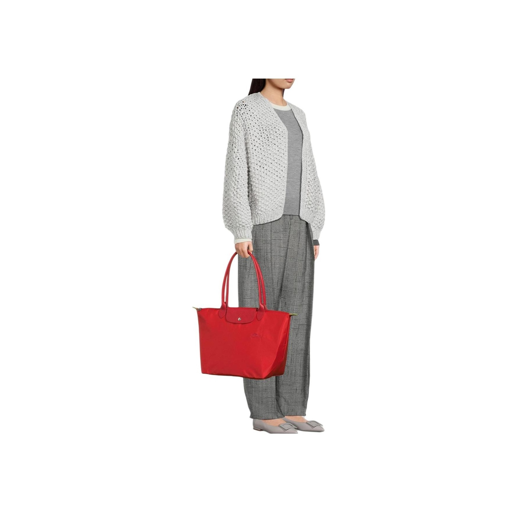 国内完売 Longchamp*LE PLIAGE GREEN*P83 tomato 肩掛け M Longchamp Le Pliage Green M Tote bag Tomato - Recycled
