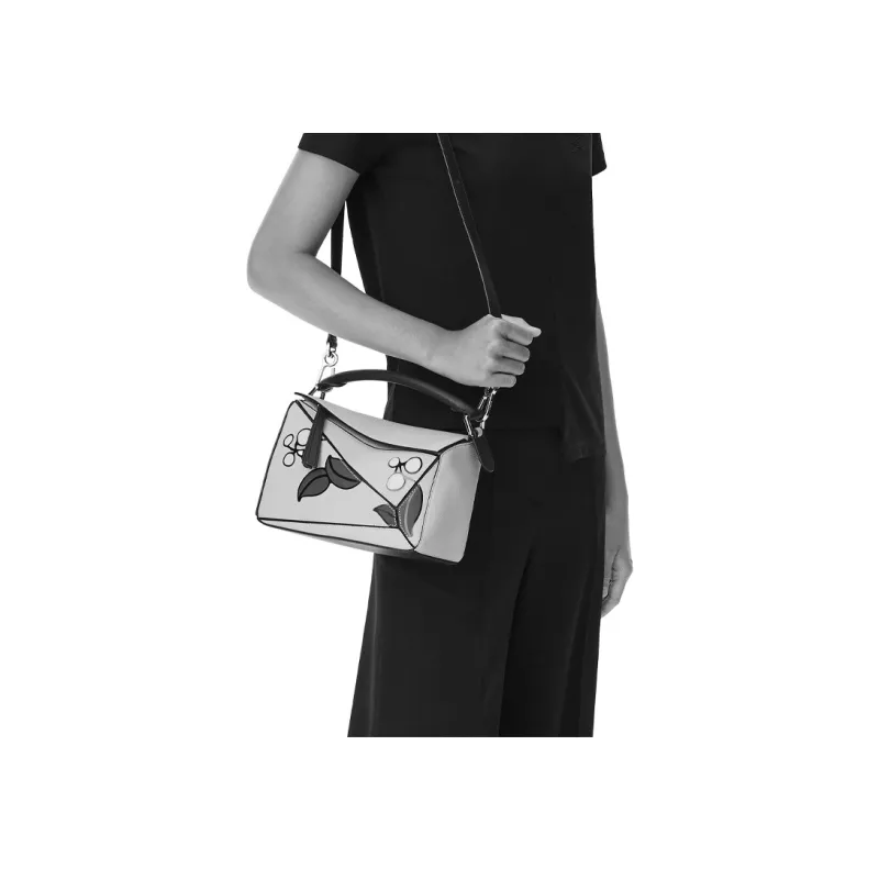 LOEWE Puzzle Calfskin Shoulder Bags Sling Bag Fanny Pack Women's Light Oat-5