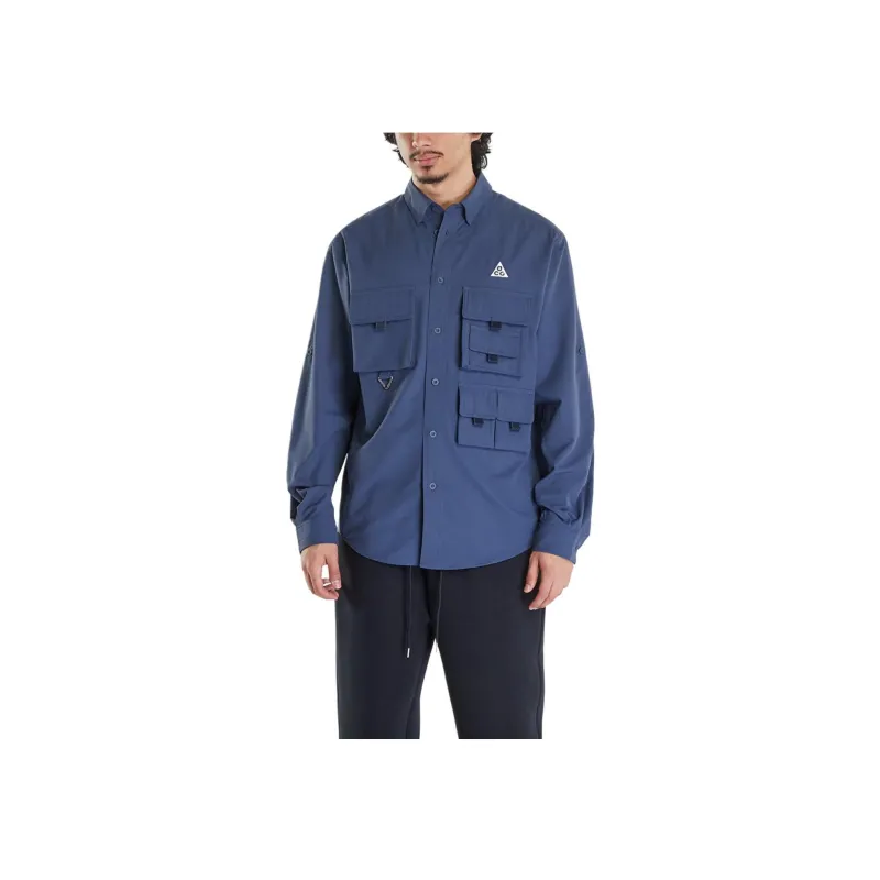 Nike ACG Shirt Men's Thunder Blue/Peak White-3