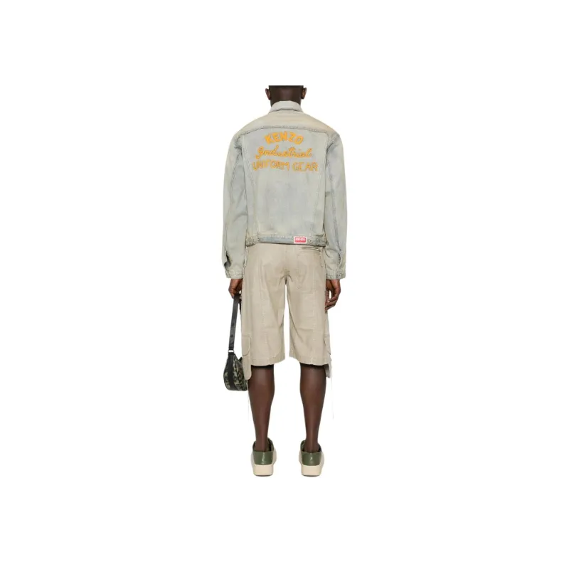 KENZO Drawn Varsity Denim Trucker Jacket-3