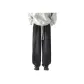 Stone-Washed Gray Thickened and Fleece-Lined