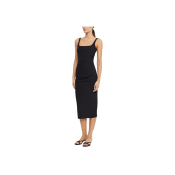 BEC+BRIDGE BE MINE SQUARE NECK DRESS Slip Dresses Women's BLACK/Black