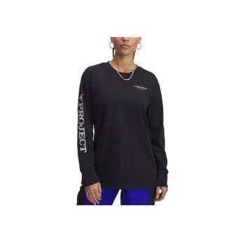Under Armour ProjectRock Drop Shoulder Sleeve T-Shirt Women's Black