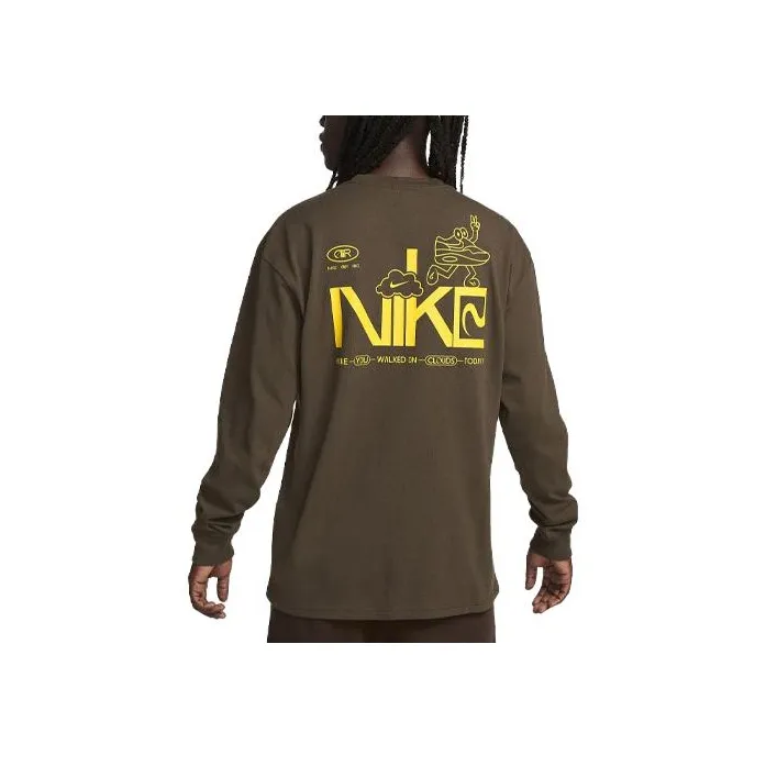 Nike T-Shirts Men Brown-1