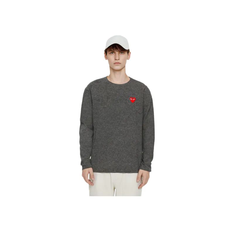 CDG Play Sweaters Men Gray-1