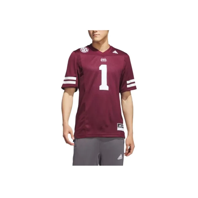 Adidas Mississippi State Football Off Field Home Jersey-1