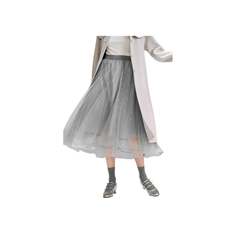 TAMMY TANGS Casual Long Skirts Women's Gray-3