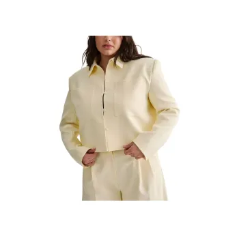 NASTY GAL Plus Tailored Trucker Jacket Jackets Coats Women's Butter