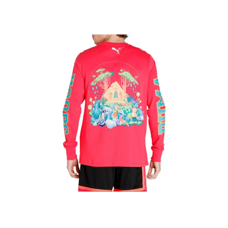 PUMA RICK AND T Shirts Men Red-4