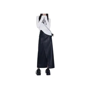 Aghr Leather Long Skirt Women's Black