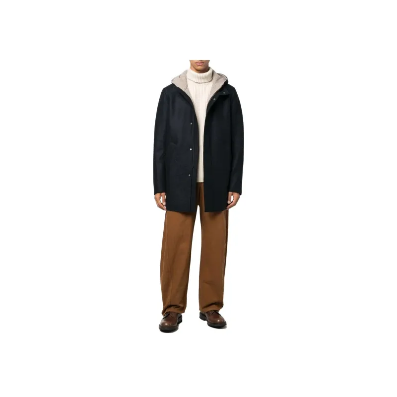 HARRIS WHARF LONDON Hooded Felt Coat-2
