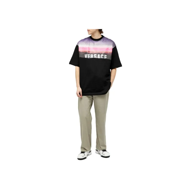 VERSACE Graphic-print Cotton T-shirt-3