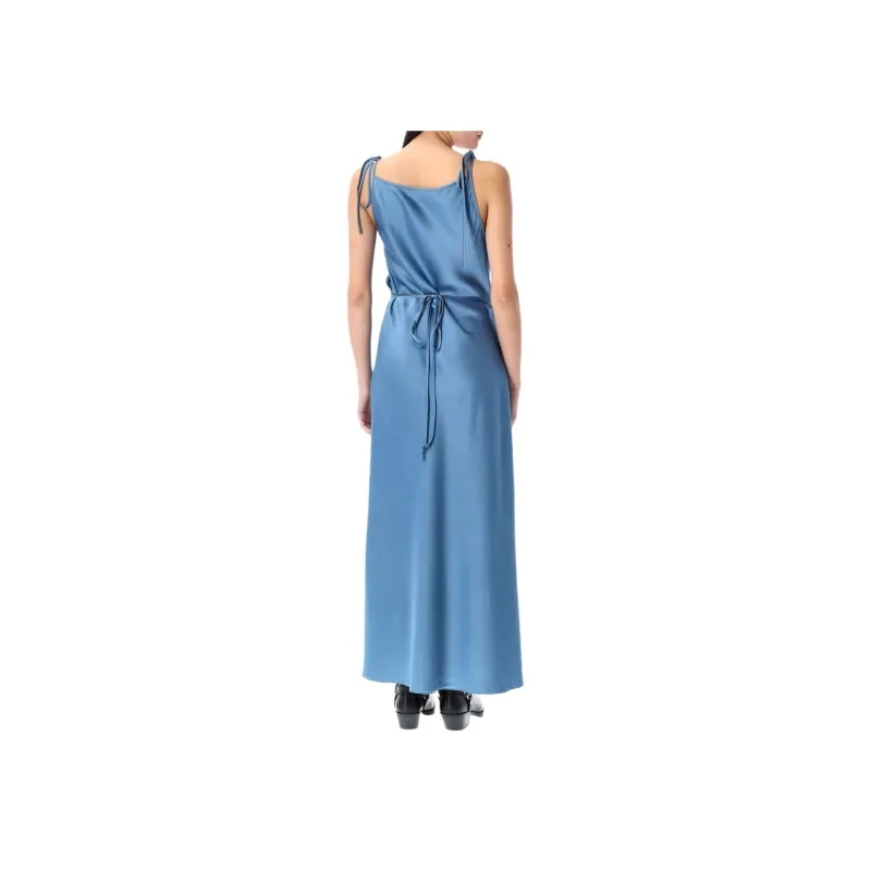 Acne Studios Sleeveless Draped Satin Maxi Dress-4
