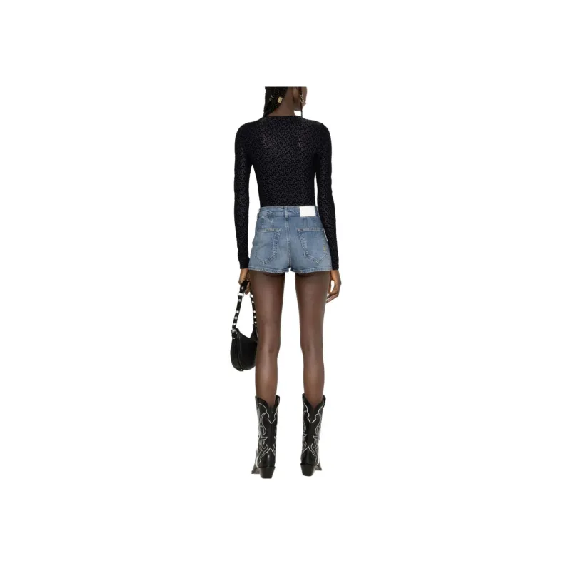 PINKO Logo jacquard Semi sheer T shirt-2