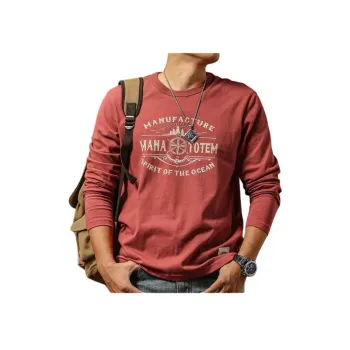 Seasonal Words T Shirt Men's Brick Red