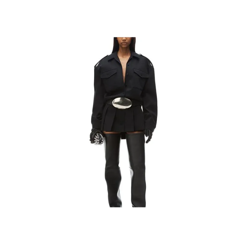 Alexander Wang Skort Detailed Pre Styled Shirt Romper-1