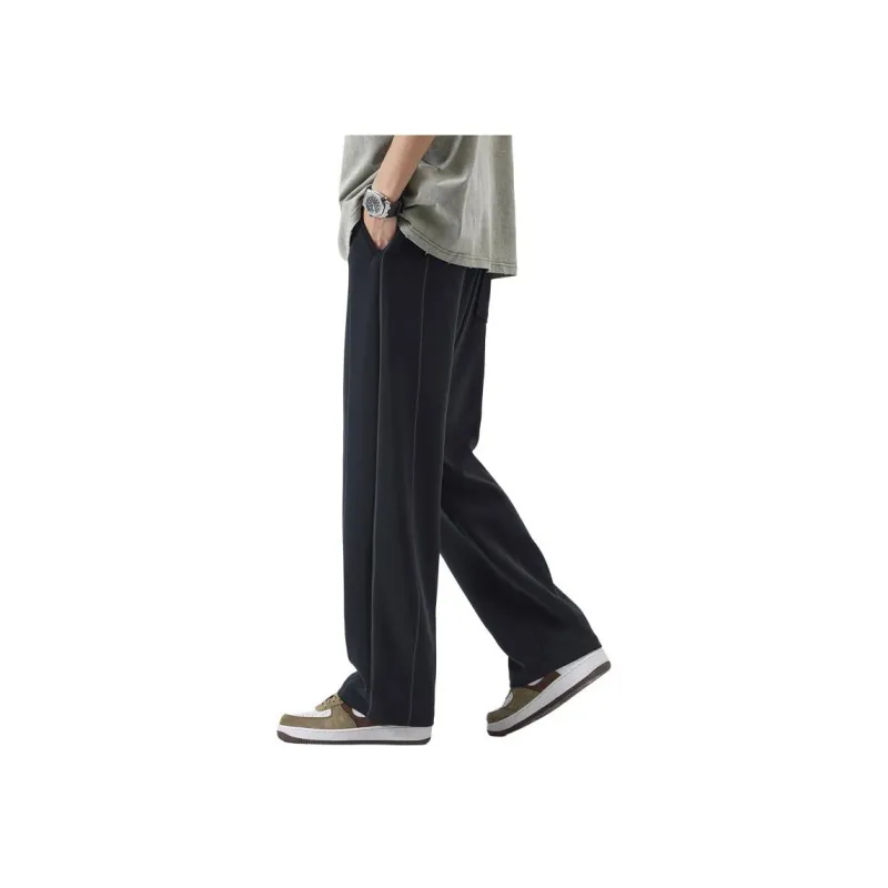 WOOD SOON Casual Pants Unisex Black-1